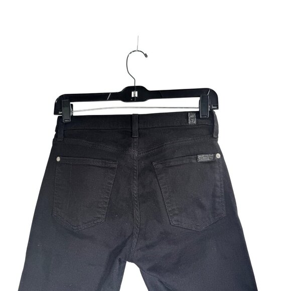 7 For All Mankind Women's The High-Rise Skinny Jeans Black size 25 - Picture 2 of 5